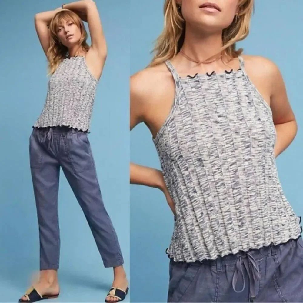 Akemi + Kin Kayden Ribbed Marled Tank Top